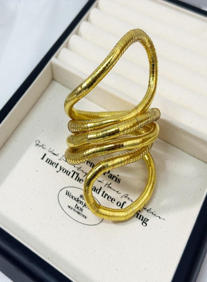 HTH Bendable Snake Necklace Flexible Adjustable Snake Choker Necklace Bracelet Accessories (Gold) - Image 5