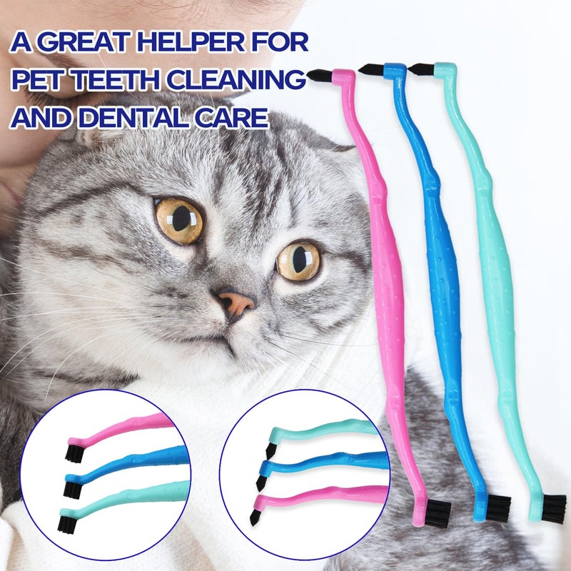 PenVinoo Dual Sided Cat Toothbrush Dog Toothbrush Finger Brush Micro Head to fit into Small to Large Dogs & Cats (Black, Small) - Image 5