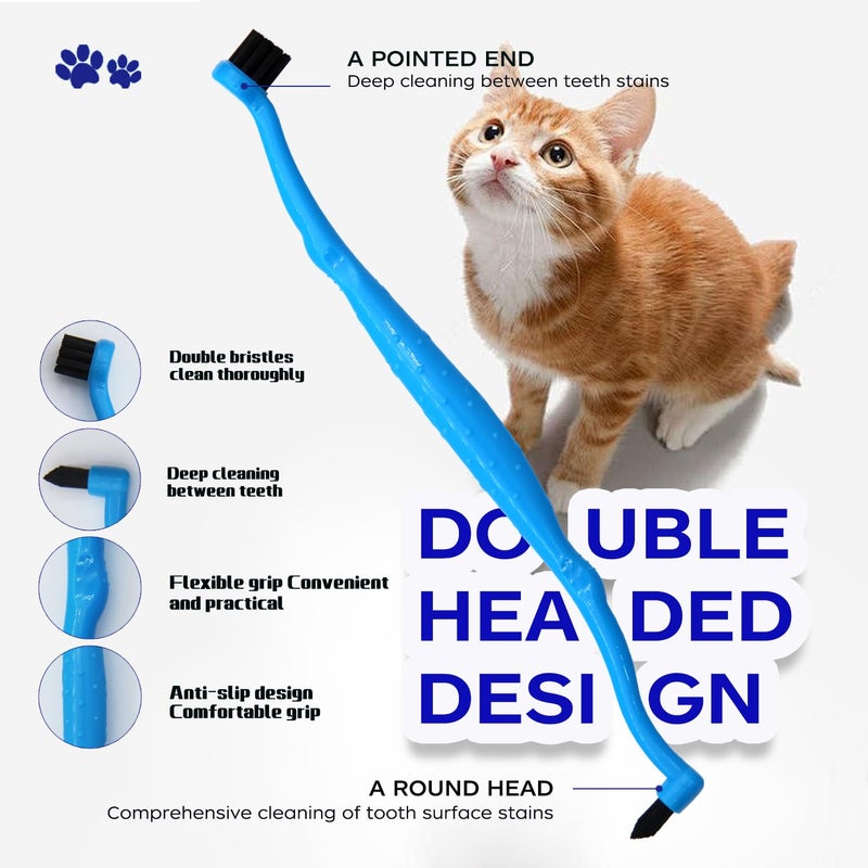 PenVinoo Dual Sided Cat Toothbrush Dog Toothbrush Finger Brush Micro Head to fit into Small to Large Dogs & Cats (Black, Small) - Image 4