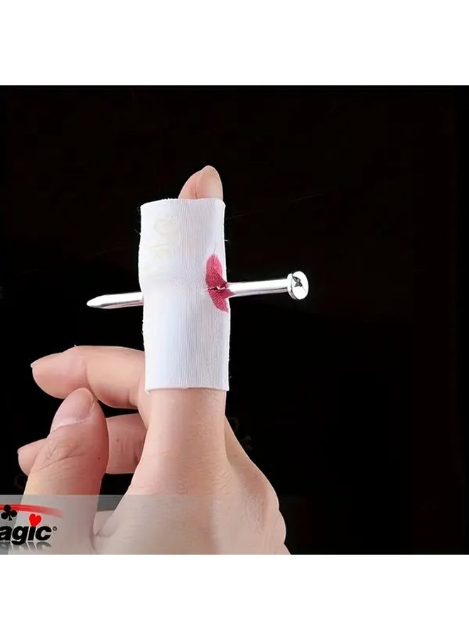 2Pcs Finger Nails Halloween Prank Toy Realistic Fake Blood with Band Aids For Horror Party Props - Image 3