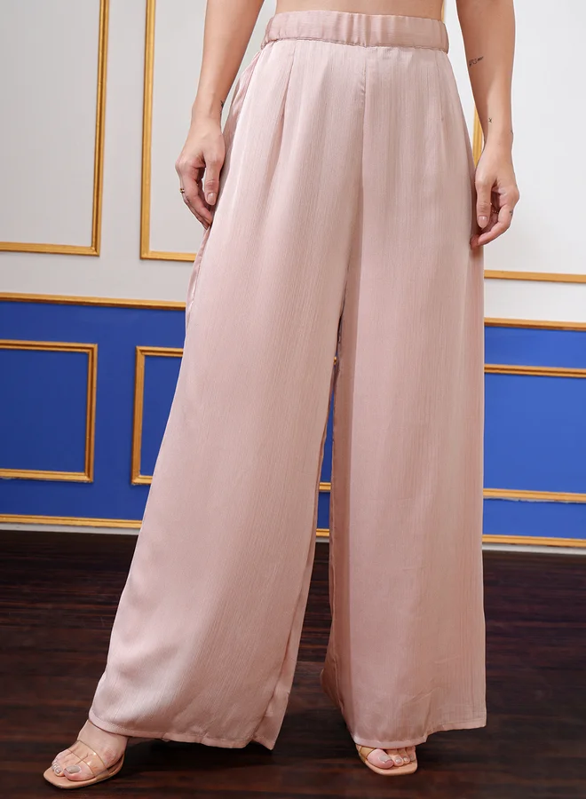 Vishudh Pleated Peplum Kaftan Top and Palazzo Co-Ords