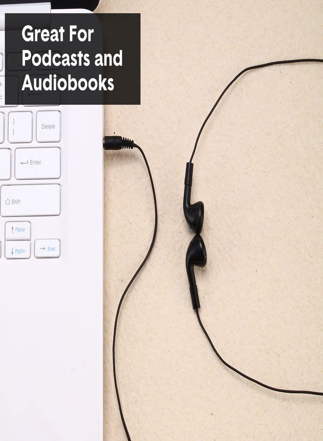 Konohan 150 Packs Earbuds Bulk Earphones with 3.5 mm Headphones Wired Ear Earbud Wired Earphone for Adult Teacher Office Home Computer Travel Library Individually Packed(Black) - Image 4