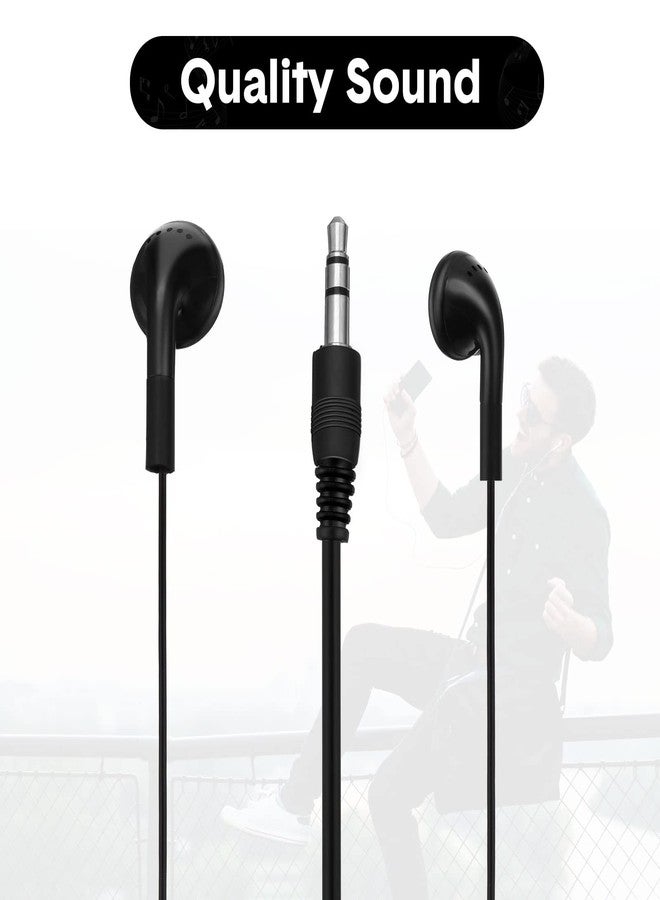Konohan 150 Packs Earbuds Bulk Earphones with 3.5 mm Headphones Wired Ear Earbud Wired Earphone for Adult Teacher Office Home Computer Travel Library Individually Packed(Black) - Image 3