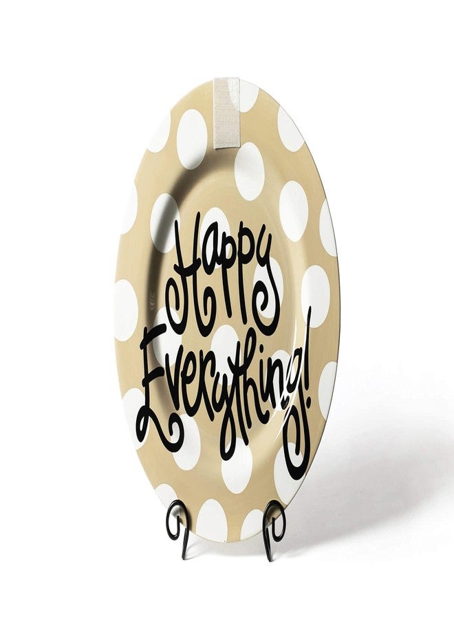Happy Everything Neutral Dot Big Round Platter - Image 1