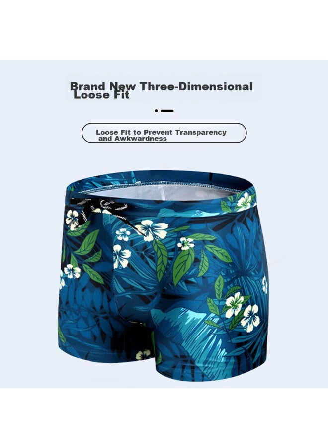 Yuke Swimming Trunks For Men, Anti-embarrassment Boxer Briefs, Quick-drying Swim Shorts With Waterproof Pouch, Nose Clip, And Ear Plugs, Cool Ice Mountain, XL - Image 2
