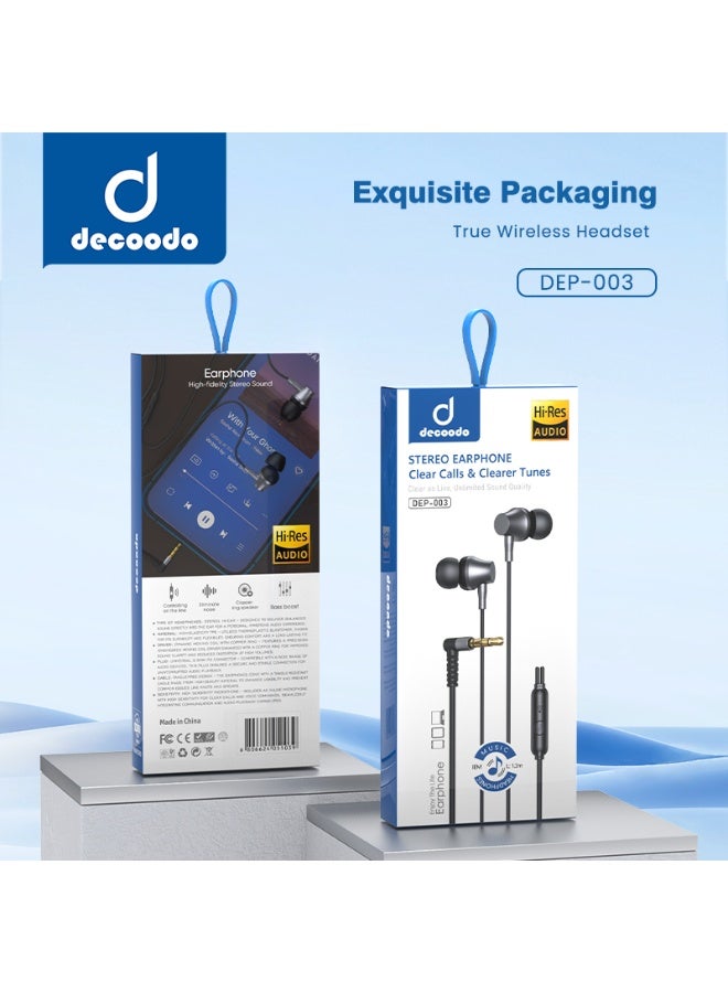 Decoodo Stereo In-Ear Wired Earphone with 3.5mm Jack – Clear Calls & Deep Bass - Image 2
