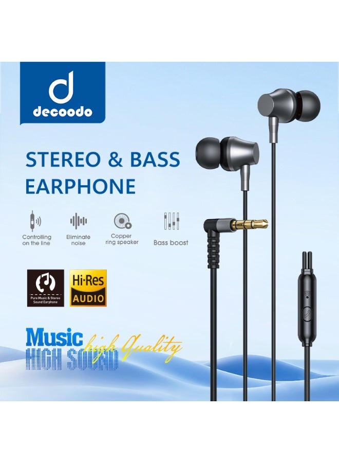 Decoodo Stereo In-Ear Wired Earphone with 3.5mm Jack – Clear Calls & Deep Bass - Image 1