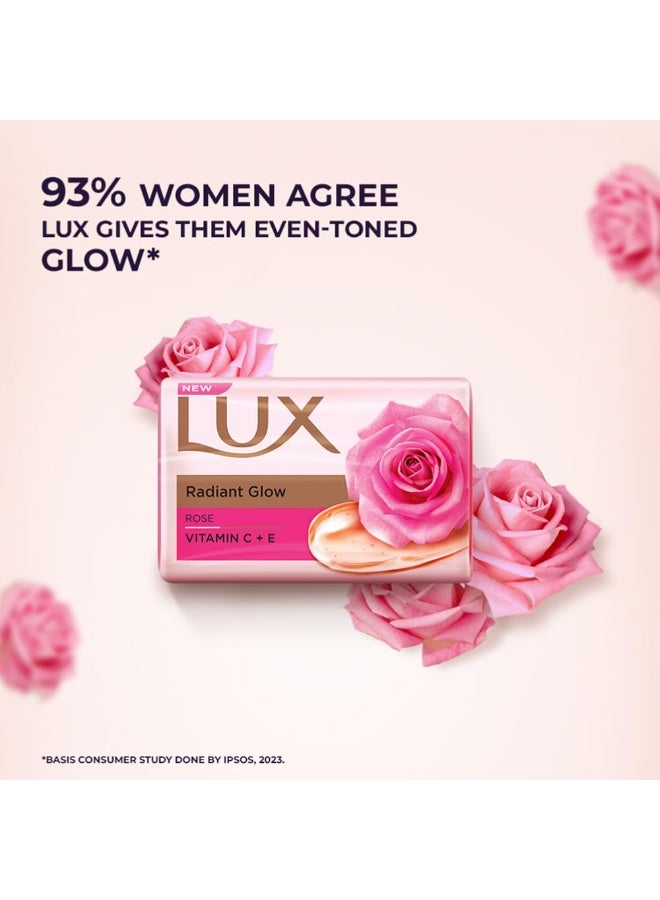 لوكس صابون الاستحمام "لوكس راديانت جلو" (Lux Radiant Glow) المعزز بفيتاميني C وE | لبشرة متألقة بامتياز | اشترِ 4 واحصل على 1 مجاناً | 150 جم - Image 4