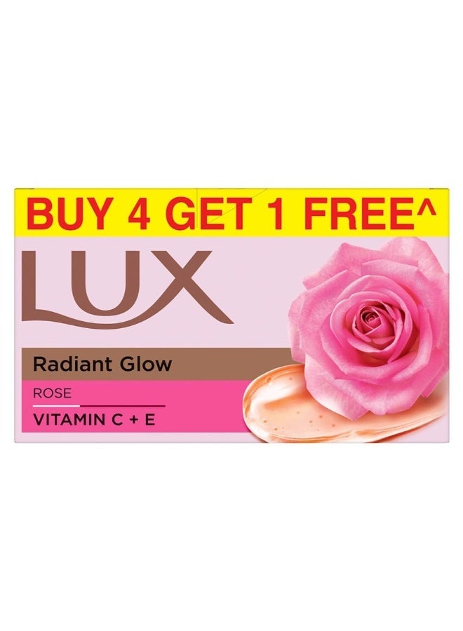 لوكس صابون الاستحمام "لوكس راديانت جلو" (Lux Radiant Glow) المعزز بفيتاميني C وE | لبشرة متألقة بامتياز | اشترِ 4 واحصل على 1 مجاناً | 150 جم - Image 1