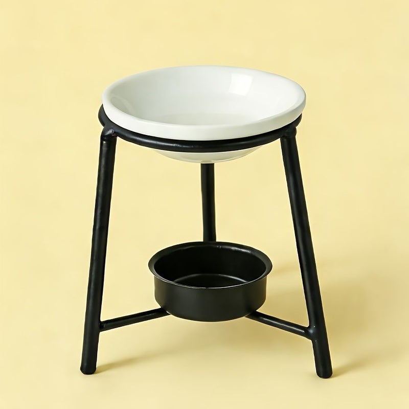 Nordic Style Ceramic Triangle Incense Burner With Tray Aroma Lamp - Image 5