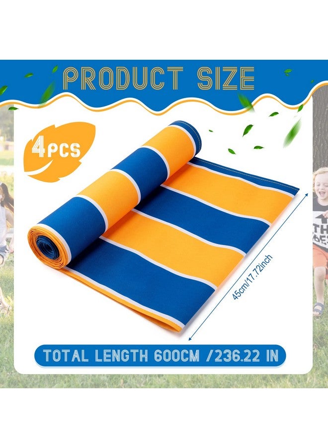Woanger Woanger 4 Pcs Teamwork Games Group Learning Activity Carnival Team Building Games Fun Playing Run Mat for Kids Teens Adults Family Field Day Outdoor Indoor School Backyard Party, 1.47 x 19.68 ft  - Image 2
