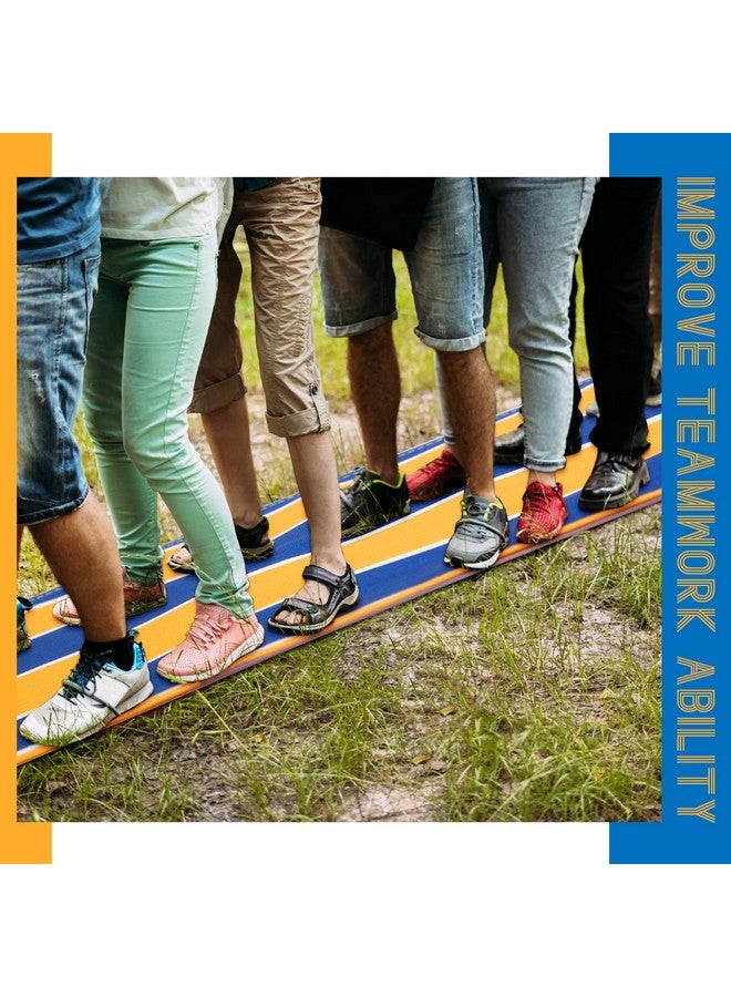 Woanger Woanger 4 Pcs Teamwork Games Group Learning Activity Carnival Team Building Games Fun Playing Run Mat for Kids Teens Adults Family Field Day Outdoor Indoor School Backyard Party, 1.47 x 19.68 ft  - Image 5