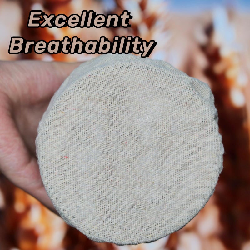 TERESRY Sourdough Starter Jar Cover Cloth, Reusable Linen Covers for Sourdough Starter Container, Breathable Fabric Covers for Mason Jars Wide Mouth and Normal Mouth (4) - Image 4