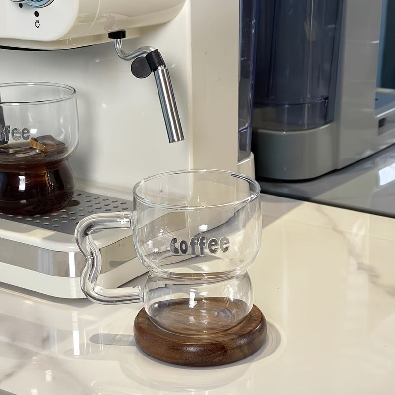 Transparent Glass Mug Cup Set For Coffee Juice Cold Drink - Image 2