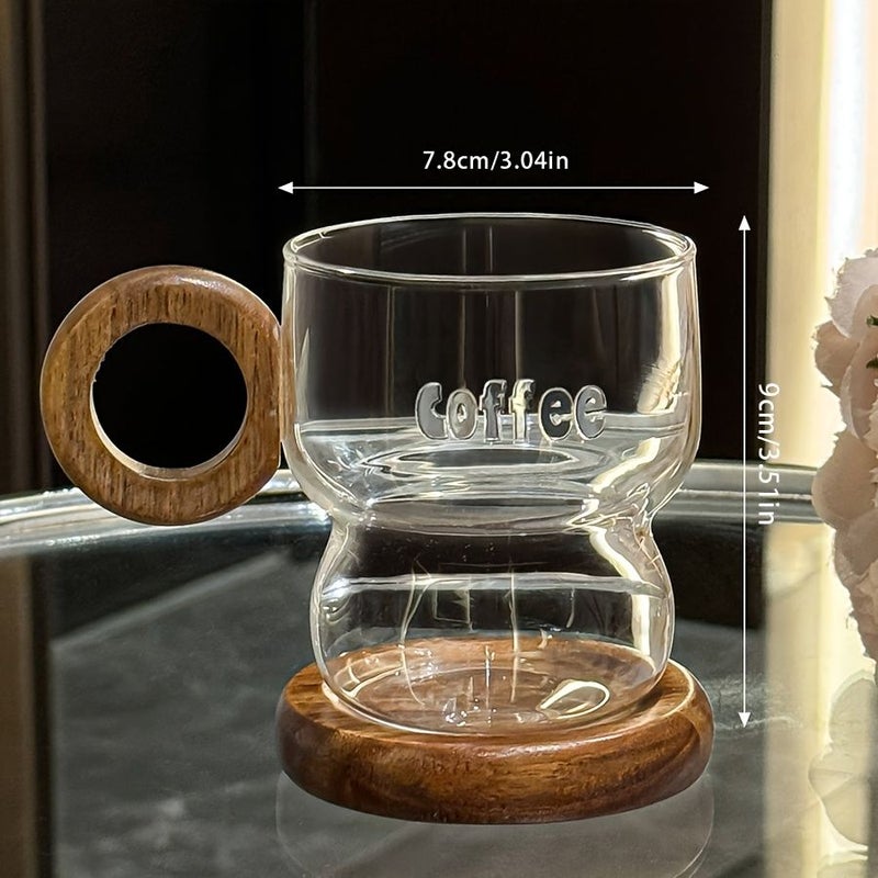 Transparent Glass Mug Cup Set For Coffee Juice Cold Drink - Image 3