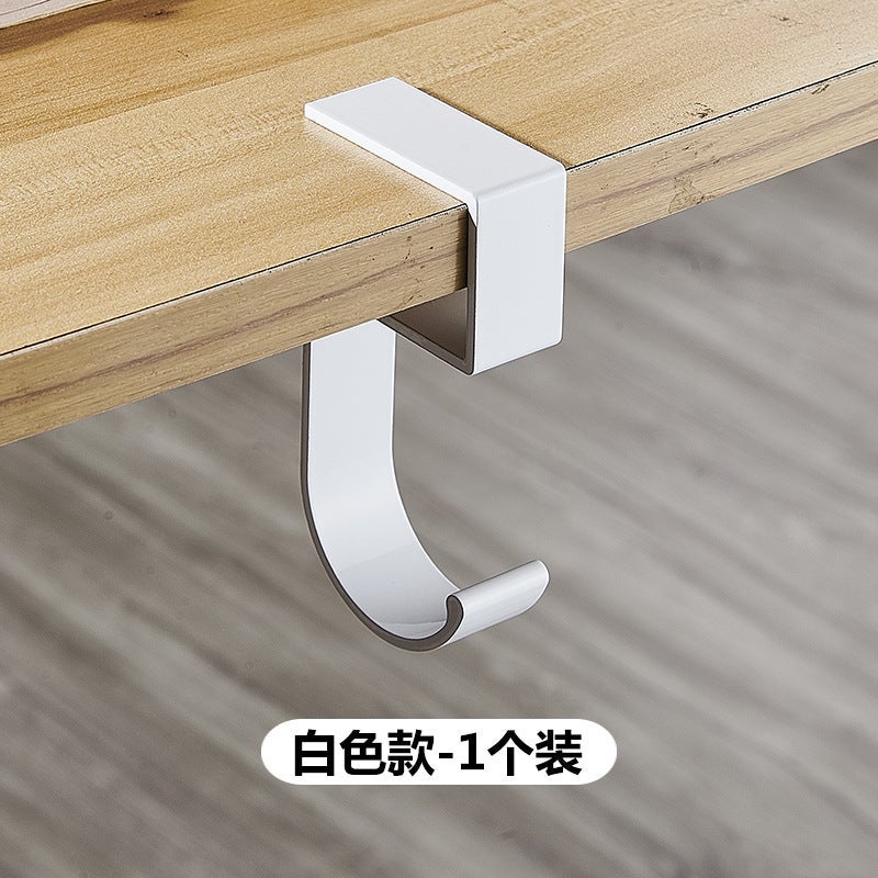 Desk Side Bag Hanger Hook for Office and Dorm Type 5 [white] one pack