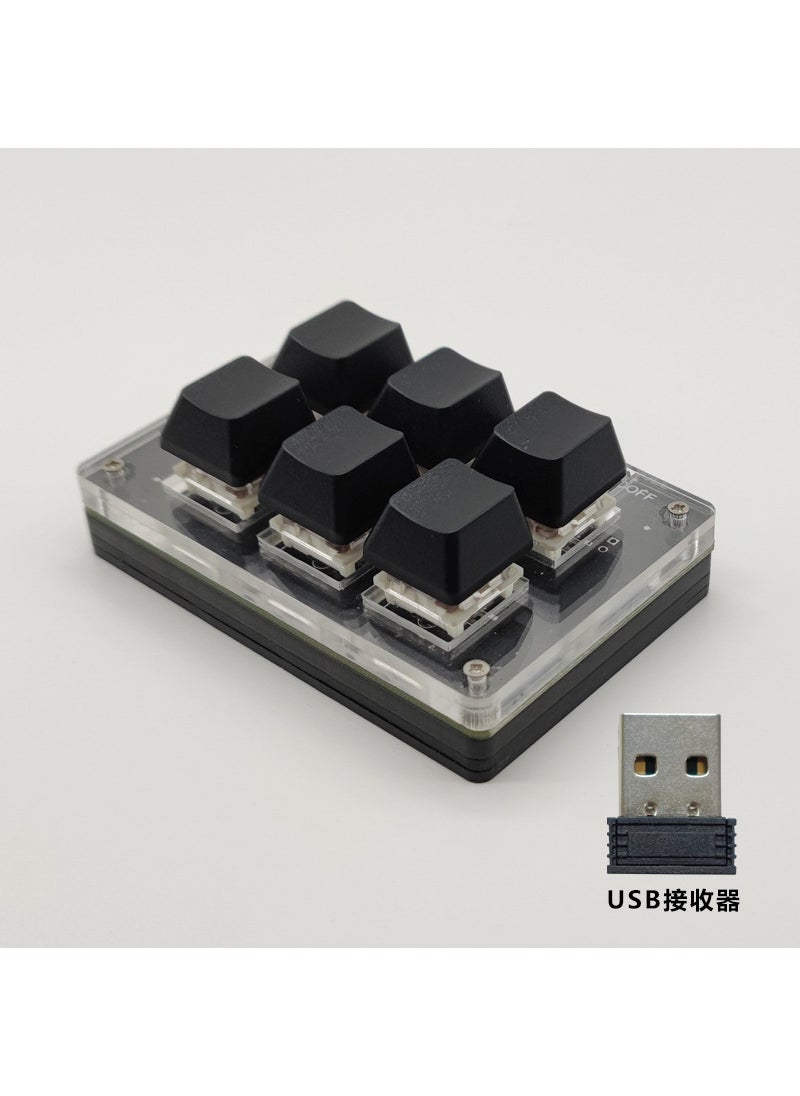 Customizable Mechanical Keyboard with Bluetooth and Hot-Swappable KeysBlack key Bluetooth/USB/wireless with USB receiver-mute white shaft Black key Bluetooth/USB/wireless with USB receiver-mute white shaft