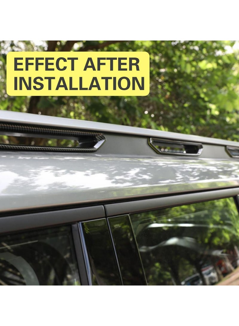 6PCS Carbon Fiber Roof Rack Covers for Jetour T2 2024-2025 - Exterior Decorative & Protective Trim