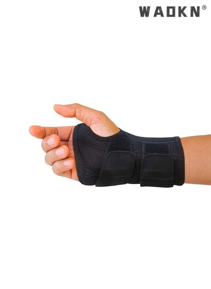 WAOKN Carpal Tunnel Wrist Brace for Men and Women, Hand Circumference Below 22cm,Day Night Therapy Support Splint for Relief of Arthritis, Wrists, Arm, Thumb and Hand Pain, Adjustable Straps, Right Hand  - Image 1