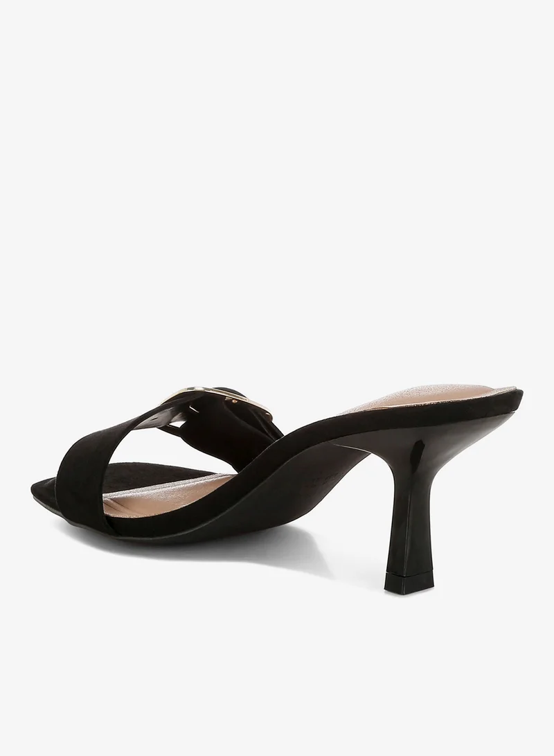 London Rag Black Buckle Strap Slip On Sandals in Black for Women | Best Price UAE