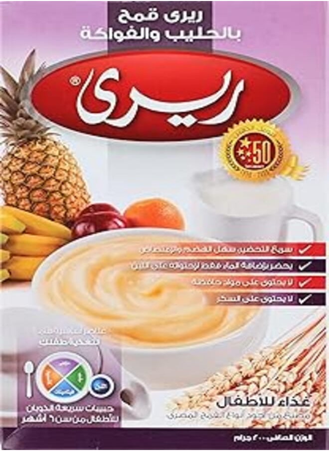 Riri Riri Wheat with Fruits Infant Cereal, 200 gm 