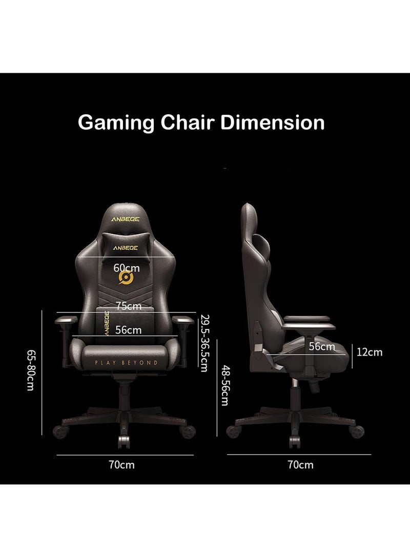 MONOGUE Gaming Chair Platinum Leather with Adjustable Hand Rest and Rocking Function - Ultimate Comfort for Gamers - Image 3