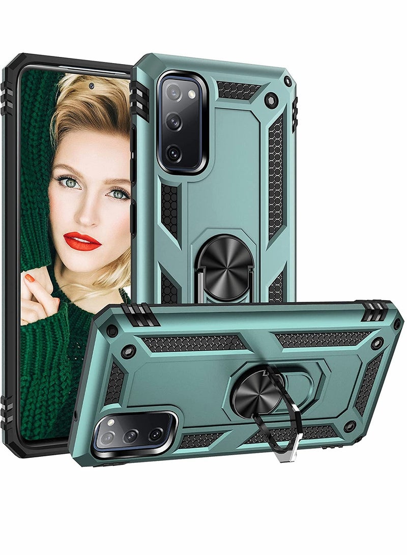 Excefore Compatible for Samsung Galaxy S20 FE 5G Case Rugged Military Grade Shockproof Anti-Drop Phone Case S20 FE Cover Case Ring Holder - Image 1
