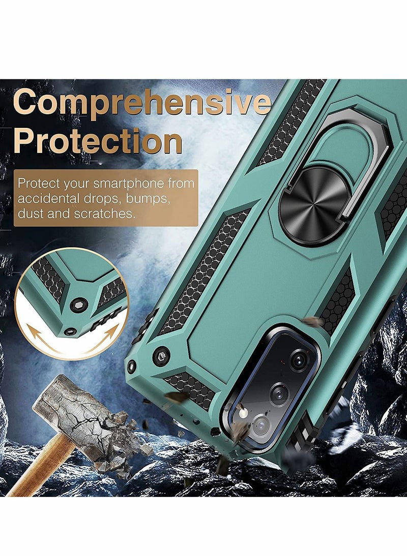 Excefore Compatible for Samsung Galaxy S20 FE 5G Case Rugged Military Grade Shockproof Anti-Drop Phone Case S20 FE Cover Case Ring Holder - Image 3
