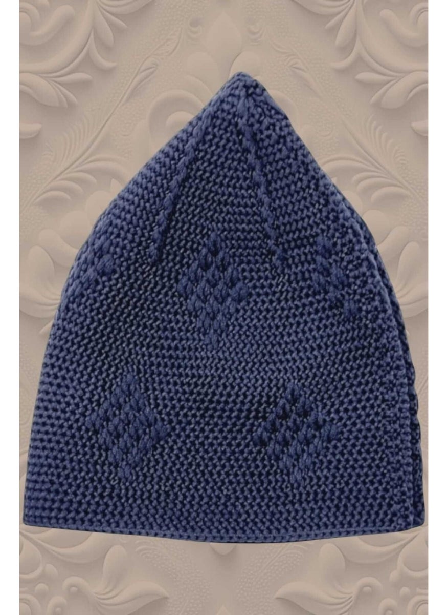 Hızırım 3-Piece Woven Knitted Patterned Skullcap Quality Prayer Cap  - Image 3