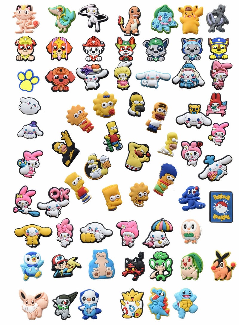 Zikra 65 Pcs Colorful Croc Charms - Fun Shoe Decoration Pins & Accessories for Kids & Adults - Image 5