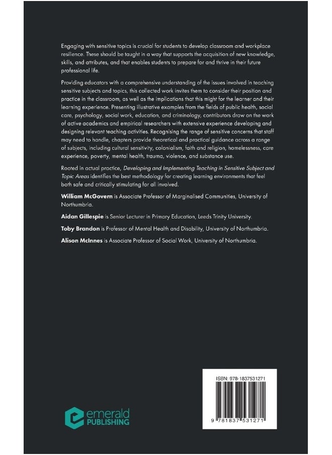 null - Developing and Implementing Teaching in Sensitive Subject and Topic Areas: A Comprehensive Guide for Professionals in Fe and He Settings - Image 1