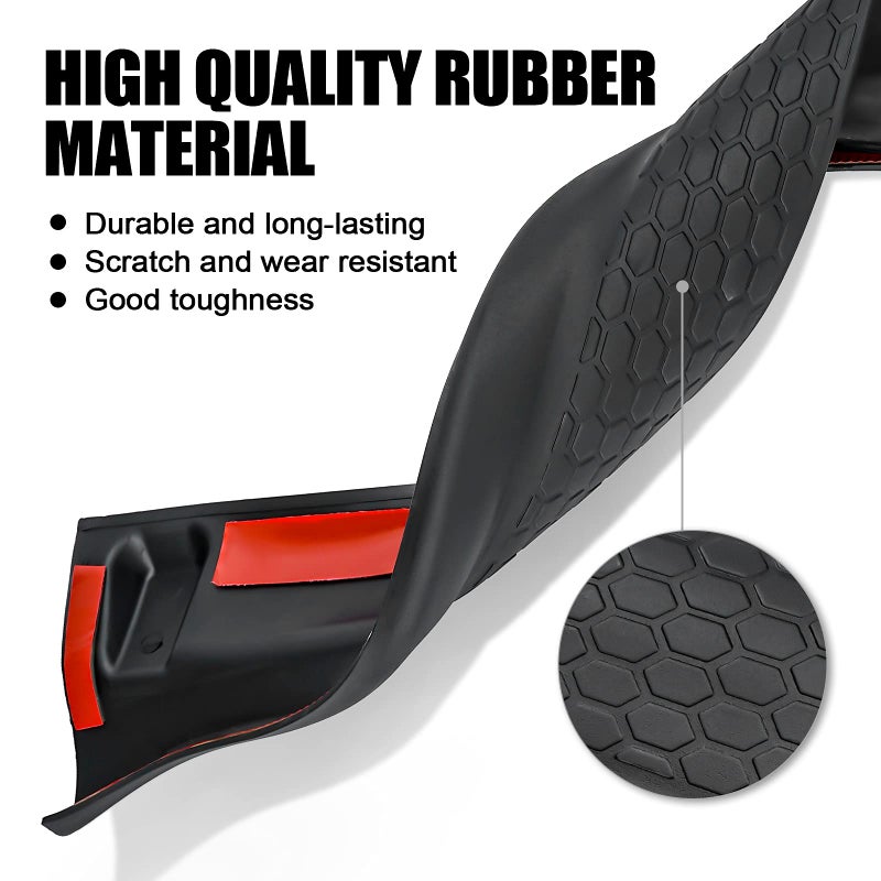 SUPAREE SUPAREE Door Sill Guards Kit fits JL, Black Rubber Door Entry Guards fits 2018-2024 Jeep Wrangler JLU JT 4-Door Accessories Parts Door Sill Guards Protector Replacement, 4pcs/Set  - Image 4