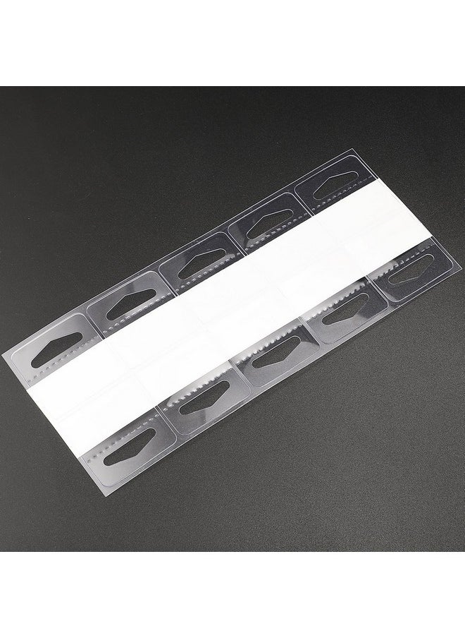 TecUnite - Adhesive Hanging Tags 1-1/2 By 1-1/2 Inch Slot Hole Display Hang Tabs Clear Plastic Hanging Tags Folding Tabs For Store Retail Display(300 Pieces) - Image 1