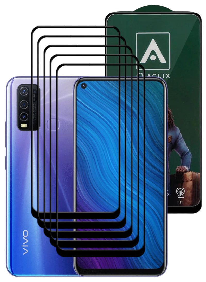 ACLIX 5 Pieces Antistatic ESD Dustproof Premium Quality High Definition Tempered Glass Screen Protector Designed For vivo Y50 - Image 1