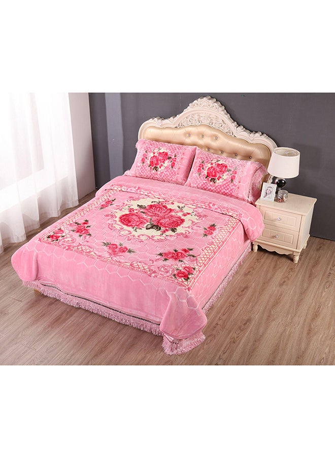 Stargold Blanket Set of 4 Pieces 160 x 220CM Double Ply Premium Blanket With Bedcover Pillowcase 