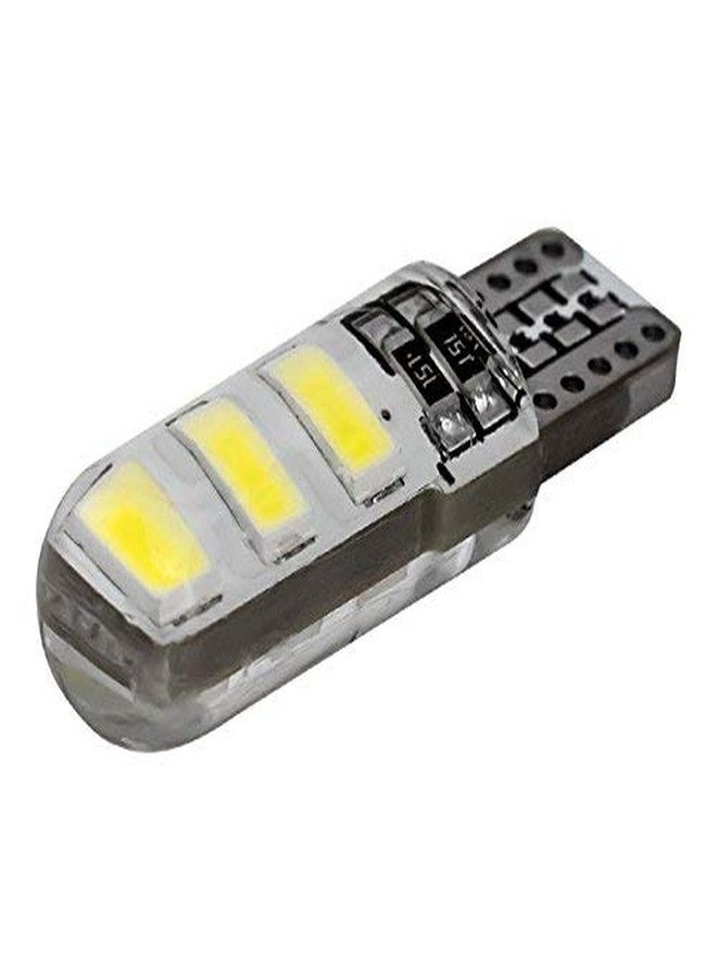 Guance T10 White 6 SMD Silicon Gel Led T10 Canbus Parking Bulb Light for Tata Harrier (Set of 2 Pcs)