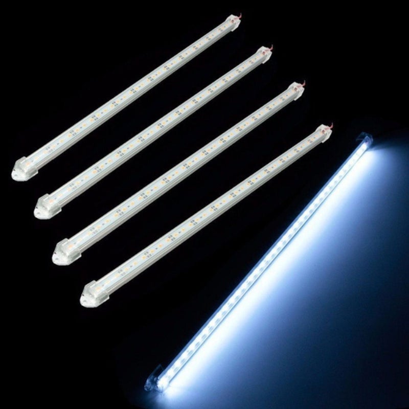White 10pcs 11.81inch Interior LED Light Bar with Switch for Car Trailer Truck Bed Van RV Cargo Boat Cabinet Slim Enclosed Trailer Lights Fixture 12 Volt Transparent - Image 3