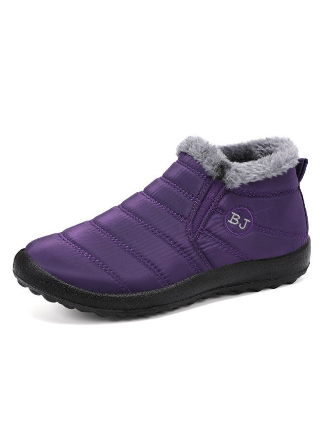 Cotton Shoes Winter New Export Couple Snow Boots Fleece-lined Thickeneded Cotton Boots Warm Casual Walking Shoes Processing And Customization
