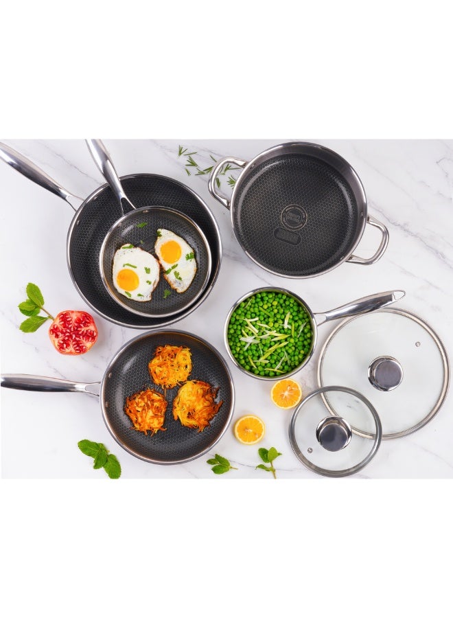 Baker's Secret مقلاة باكرز سيكريت 20 سم ثلاثية الطبقات غير لاصقة - أواني طهي متينة للطهي اليومي، القلي، والتشويح - Image 3