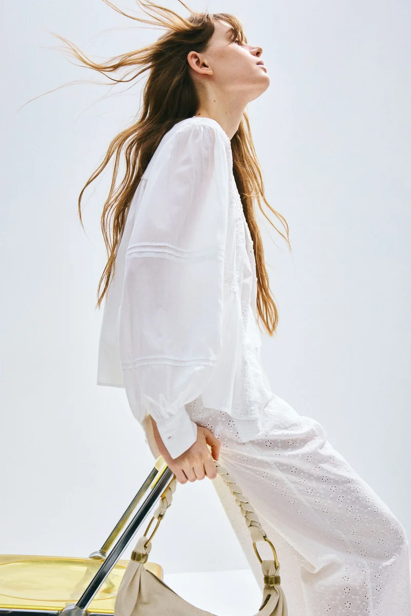 H&M Straight drawstring trousers