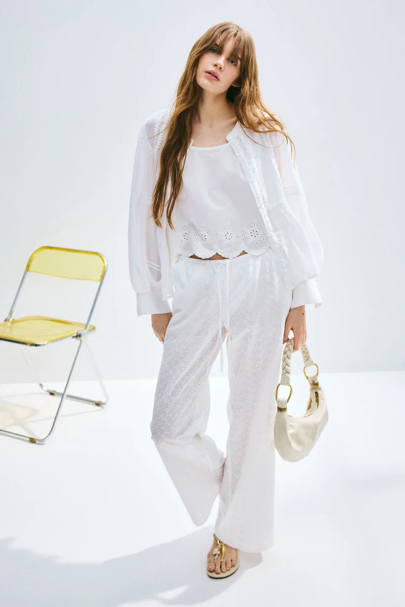 H&M Straight drawstring trousers