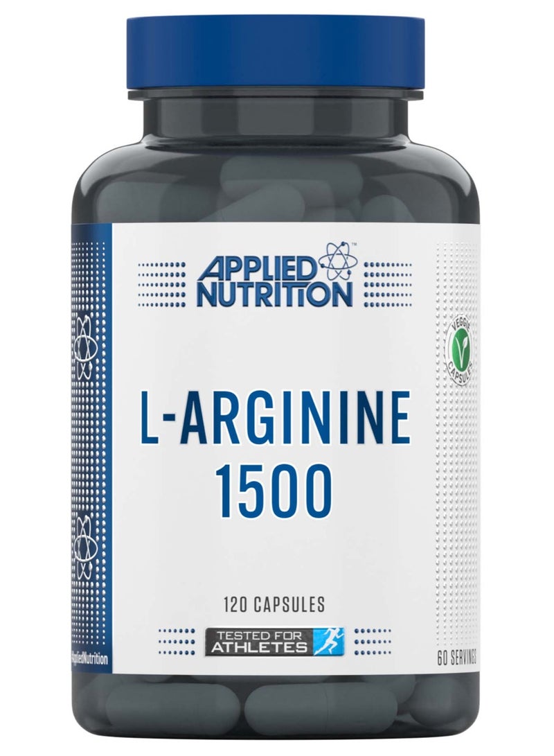 Applied Nutrition L‑Arginine 1500 mg – 120 Capsules | Boost Blood Flow, Nitric Oxide & Muscle Pumps