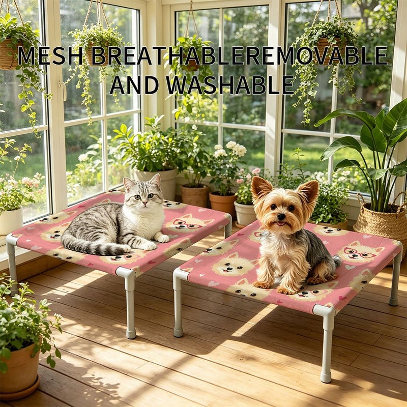 Washable Pet Bed 1 Piece 19.09x19.09x6.5 Inch Summer Breathable Removable Small Dog Bed Cat Pad Suitable For Cage Windowsill Sofa Sleeping - Image 1