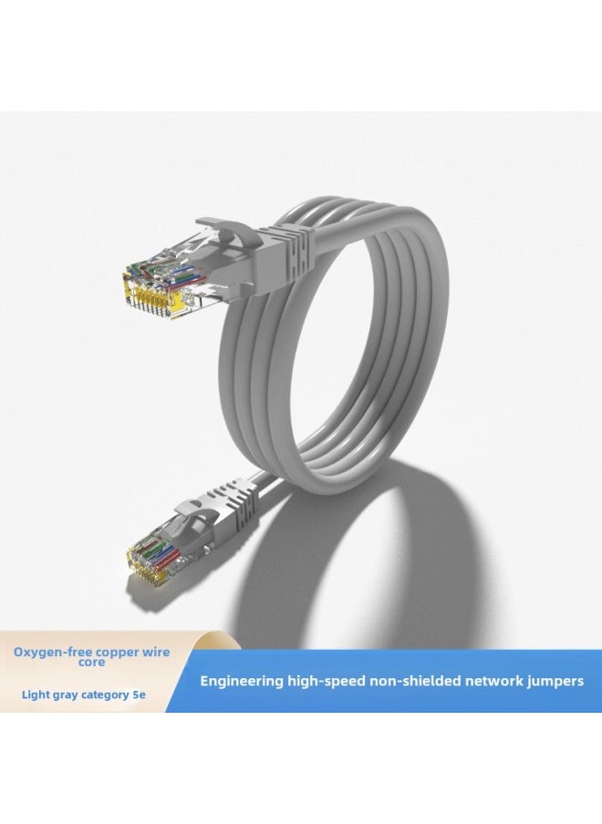 Generic Household Super Five Categories Six Categories Of Unshielded CAT5e/6 Finished Network Jumper Computer Network Cable UTP-Color:Category 5e Jumpers (light Gray)-Line Length:10 M  - Image 1