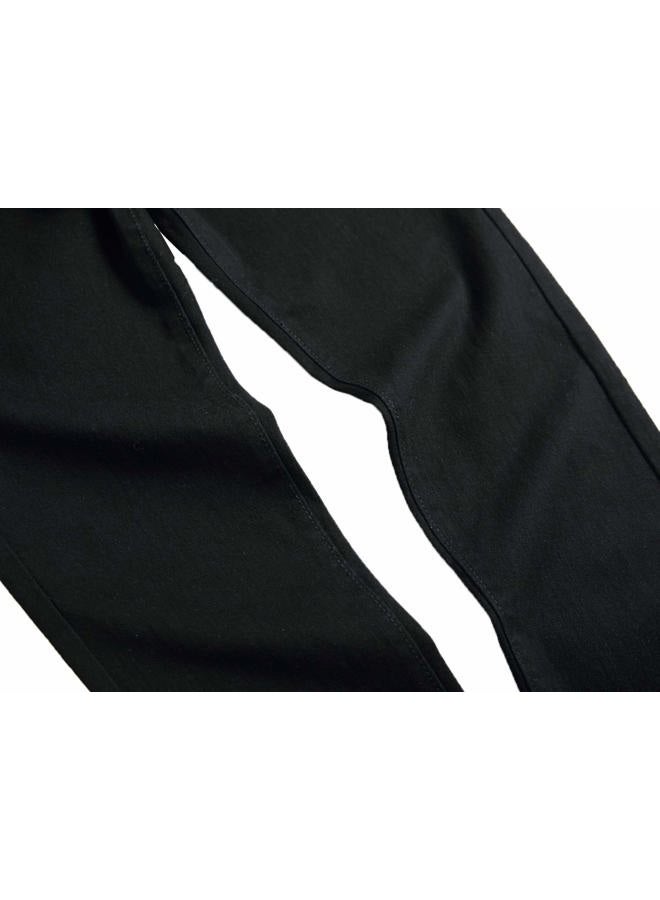 FREDD MARSHALL Men's Skinny Slim Fit Stretch Straight Leg Fashion Jeans Pants, Black, 31W x 31L - Image 4
