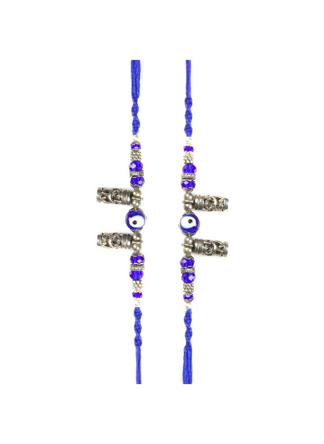 CHERKRAFT Rakhi for Brother Evil Eye Pack of 2 Design Rakhi for Small Bhai Bro Rakhi (Design 3)  - Image 1