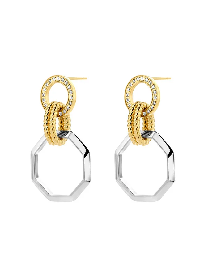 CERRUTI 1881 Emma Silver Classic and Elegant Design Earrings