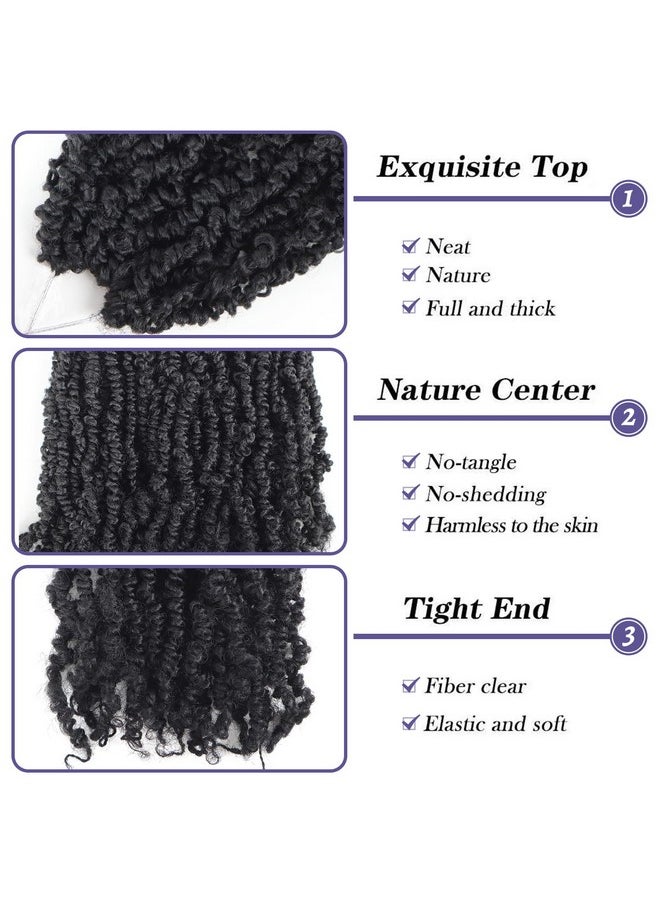 datanala - Datanala Yanky Twists Crochet Braiding Hair 10 Inch 9 Packs Crochet Hair with Curls Micro Spring Twists Crochet Hair Pre-looped Curly Crochet Braids Hair Extensions for Women (1B#, 10inch) - Image 1