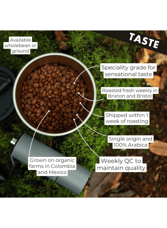 Exhale Organic Wholebean Coffee - 450g Pack - Mycotoxin Free, Mould Free & Polyphenol Rich Medium Roast, 450g - Image 4