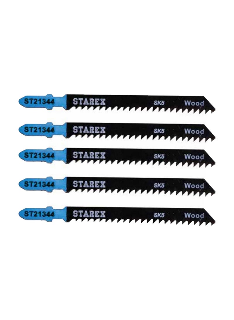 شفرة منشار ستاريكس T119B (فولاذ SK5) T-Shank 5 قطع/طقم بطاقة بلاستيكية